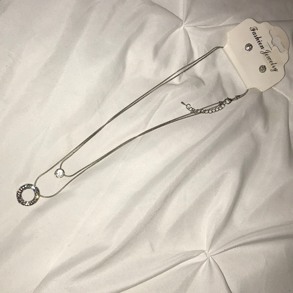 Costume jewelry earrings and necklace